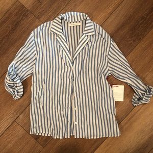 The Good Jane Blue and white Stripped Shirt